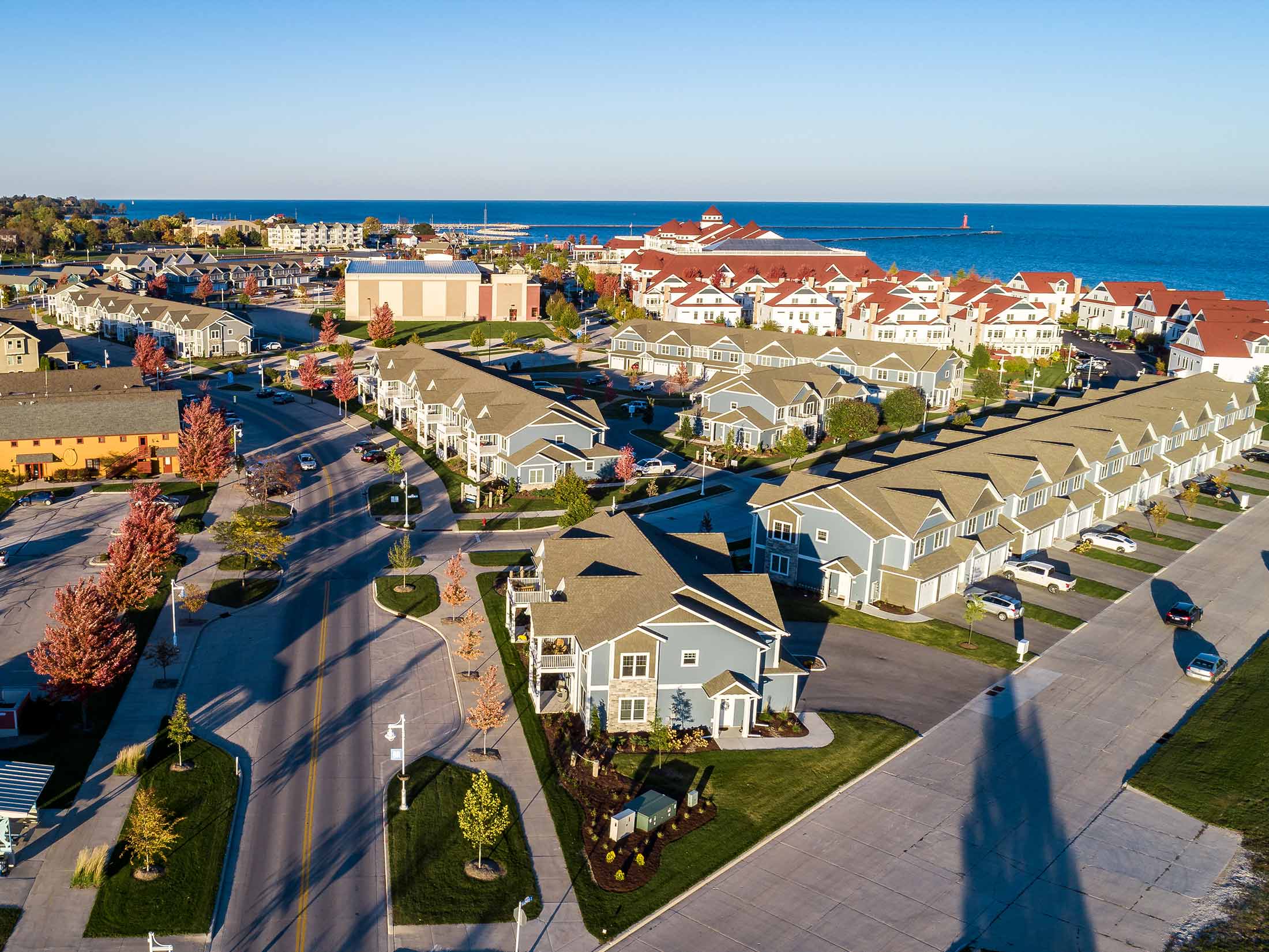 Apartment and Townhome Design in Wisconsin - Multi-Family Units Sheboygan Wisconsin Architecture and Interior Design - Fisherman's Row - Portscape Apartments