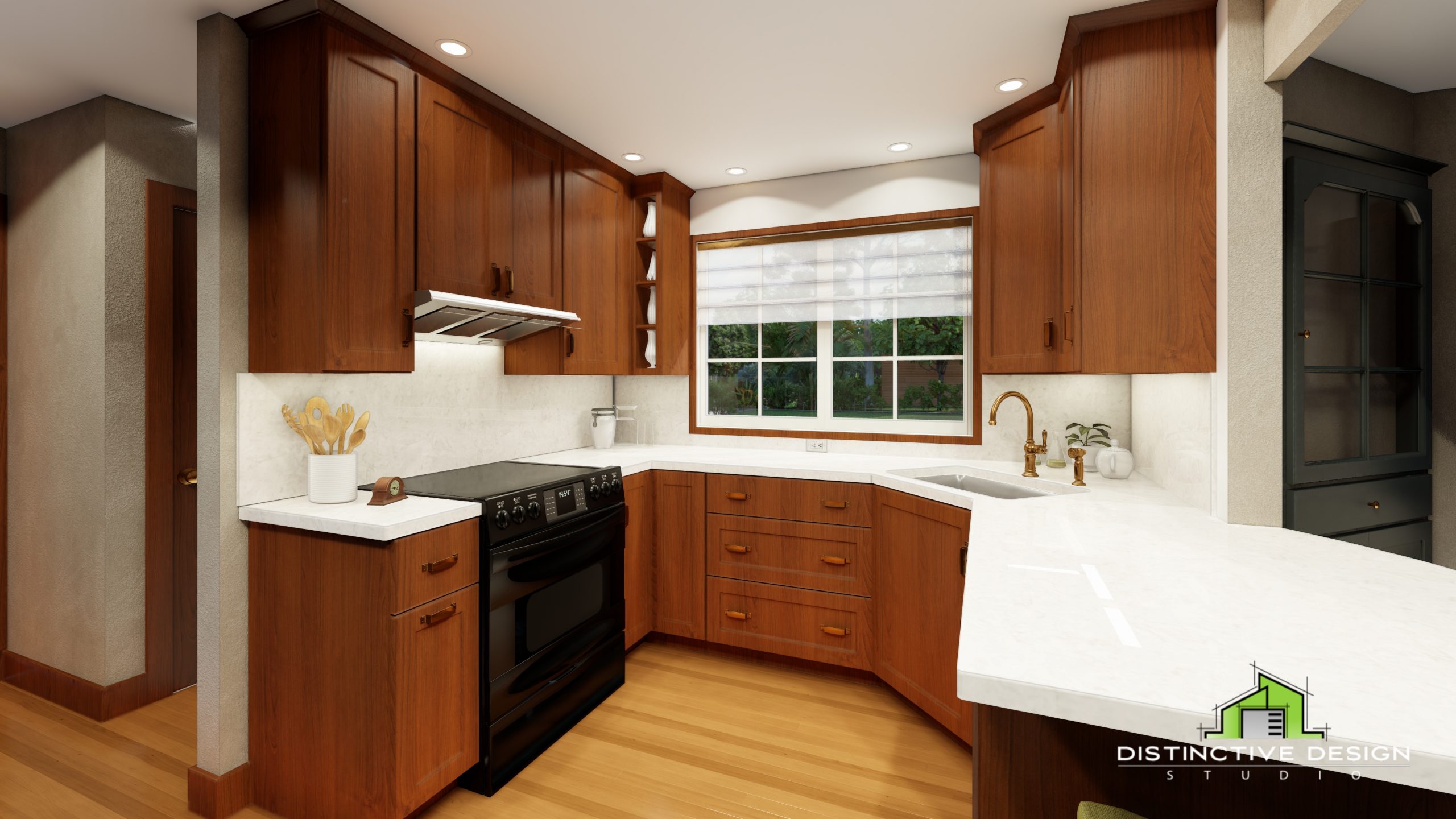 Kohler Kitchen Remodel, Space Planning 3D Rendering, Wisconsin Home Remodeling