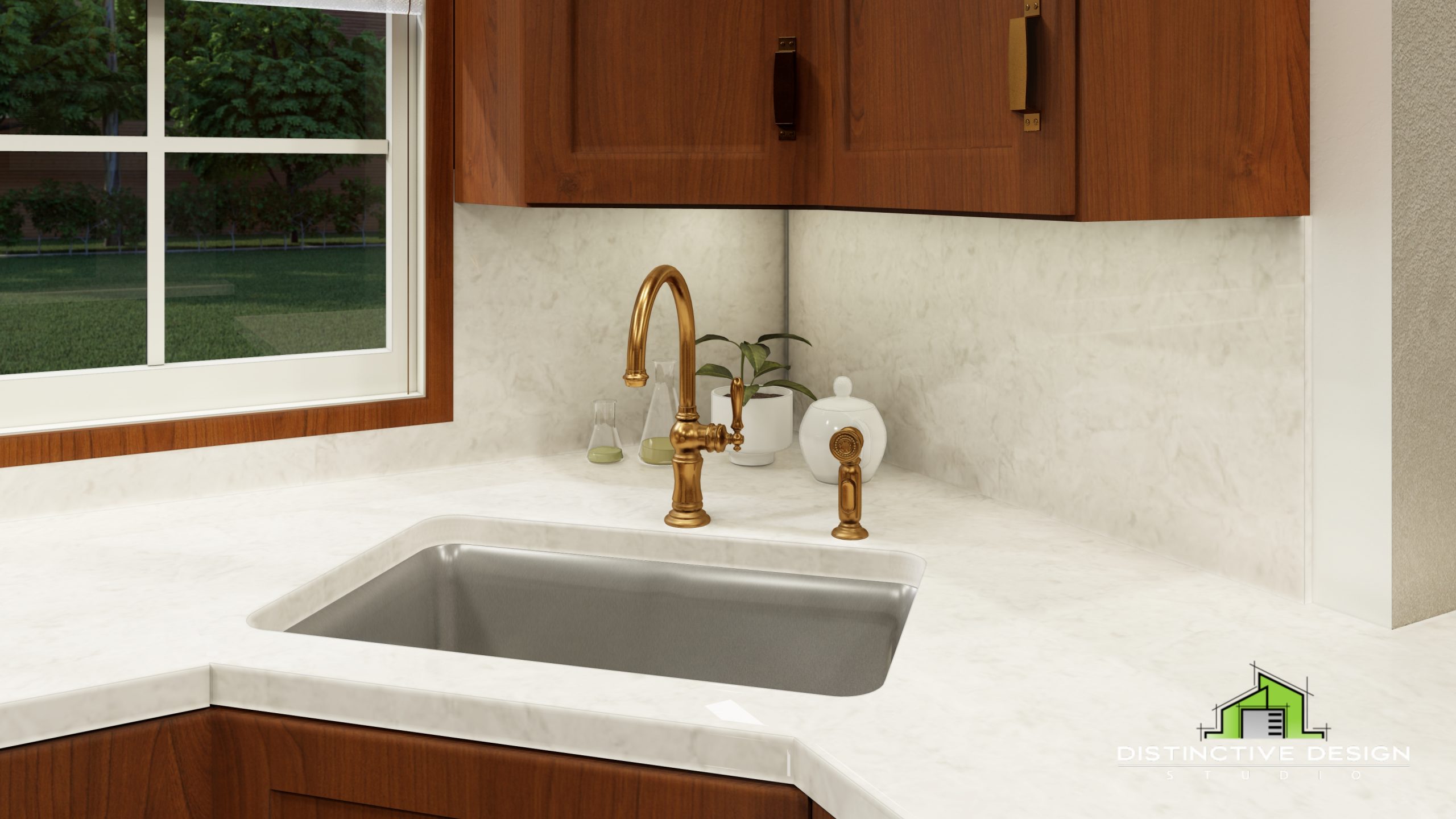 Kohler Kitchen Remodel, Sink Fixture and Countertop 3D Rendering, Wisconsin Home Remodeling