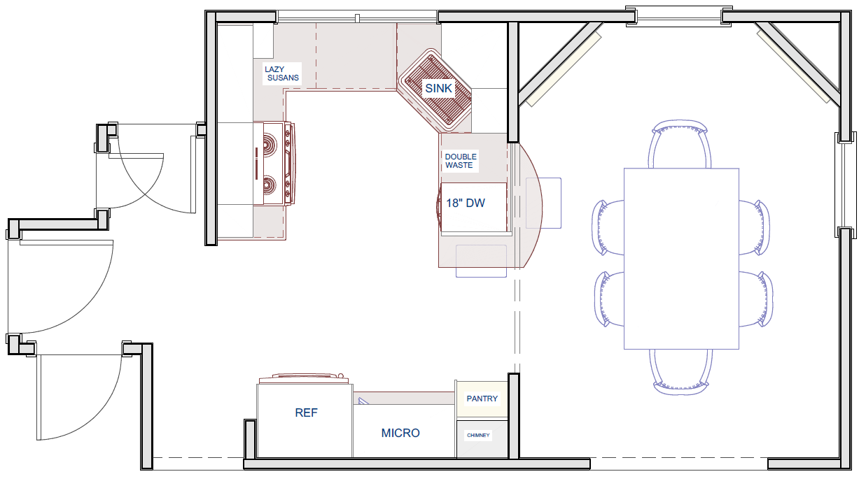 Kohler Kitchen Remodel, Before Architectural Drawing Floor Plan, Kitchen & Bath Specialist, Design, Build, Home Builders