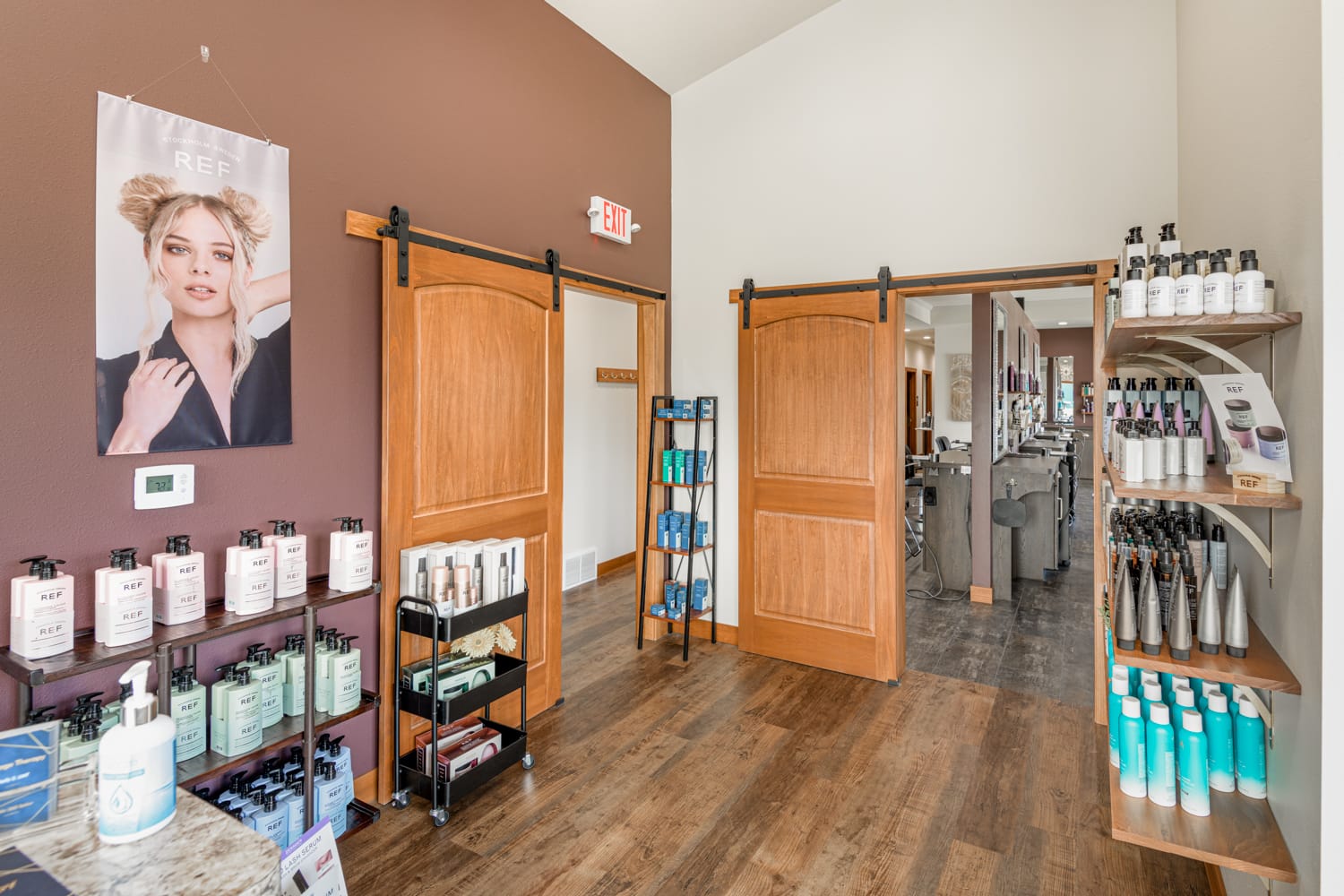 Retail merchandising area designed as part of Studio 360’s Commercial Architecture and Interior Design Project