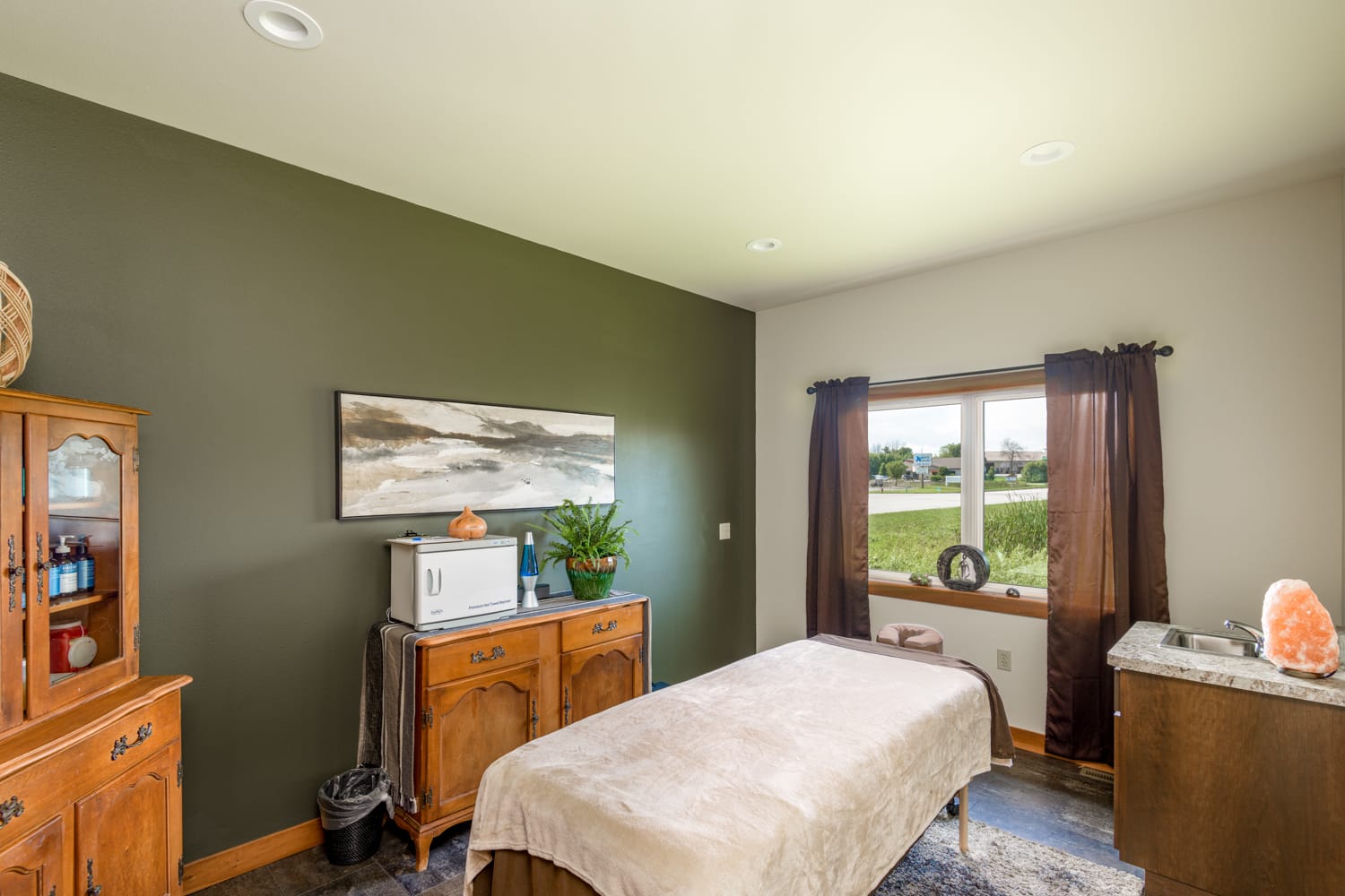 Treatment room highlighting wellness-focused Salon and Spa Design in Wisconsin