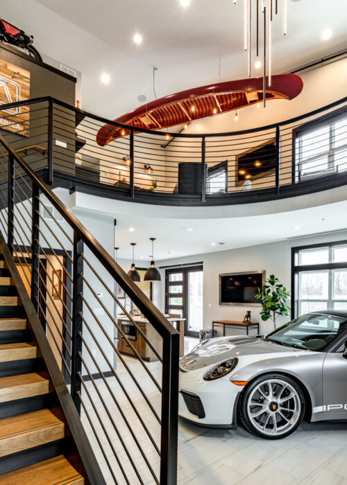 Car Condo, Elkhart Lake, Wisconsin, Interior Design, Architecture, Custom Build, Renovation, Industrial
