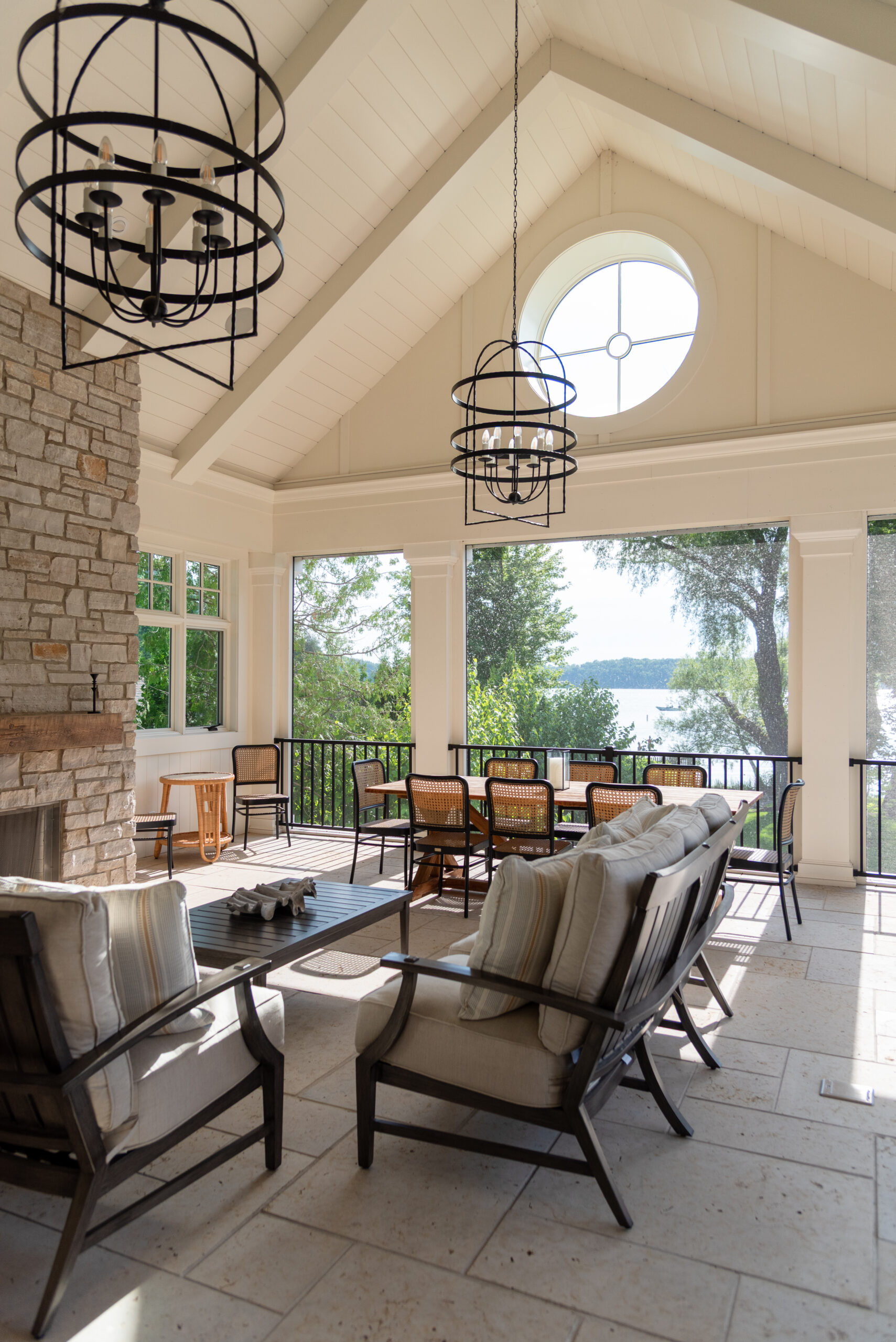 LakeStreet_Sunroom Sunroom at Lake Street Luxury in Elkhart Lake, Wisconsin. Wisconsin Sunroom Additions and Renovations - Architecture and Design