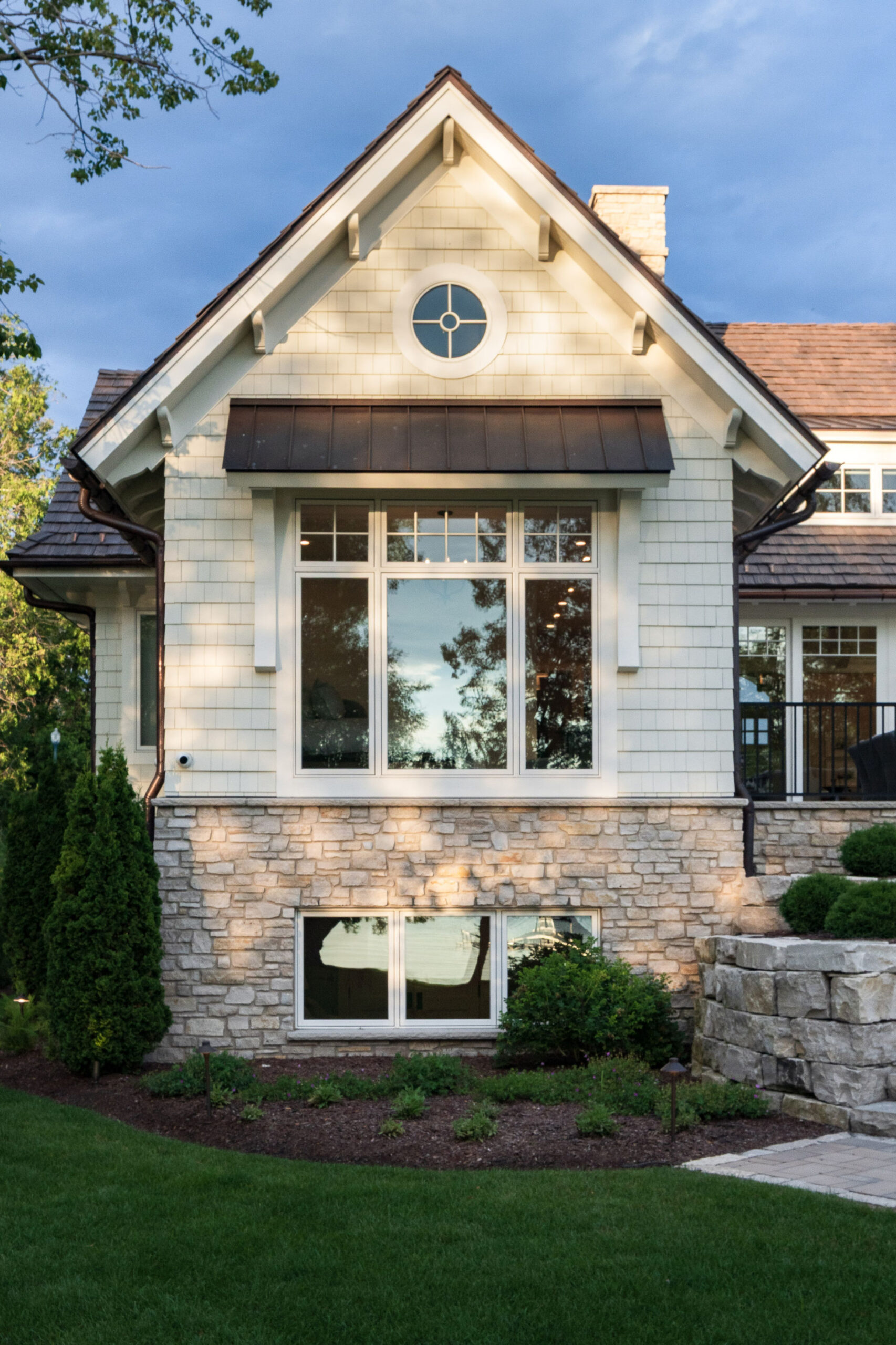 lake street exterior Custom Home Design - Wisconsin New Home - New Builds in Wisconsin - Architecture and Interior Design in Wisconsin